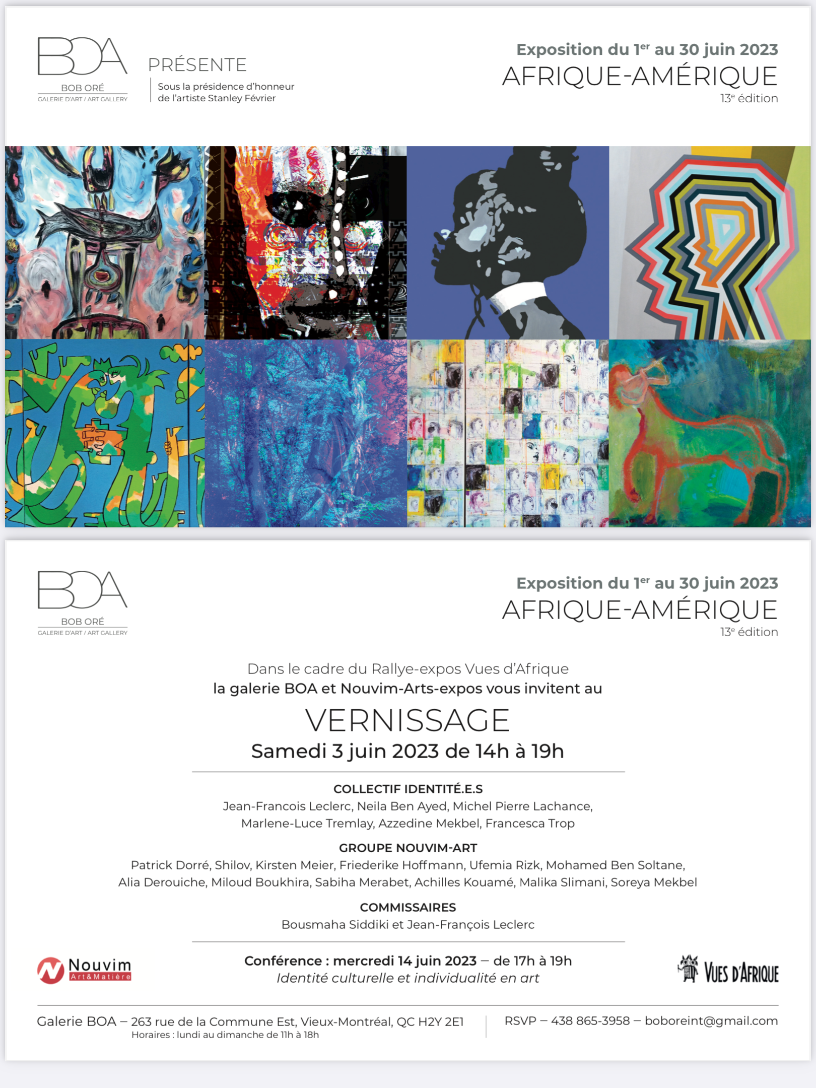 la 13e édition de l’exposition d’art visuel Afrique-Amérique